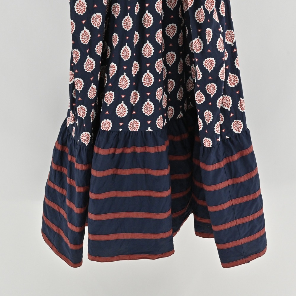 Anthropologie Zosime Patterned Maxi Dress Size 12 Floral Stripe Strappy Bohemian - Picture 12 of 15